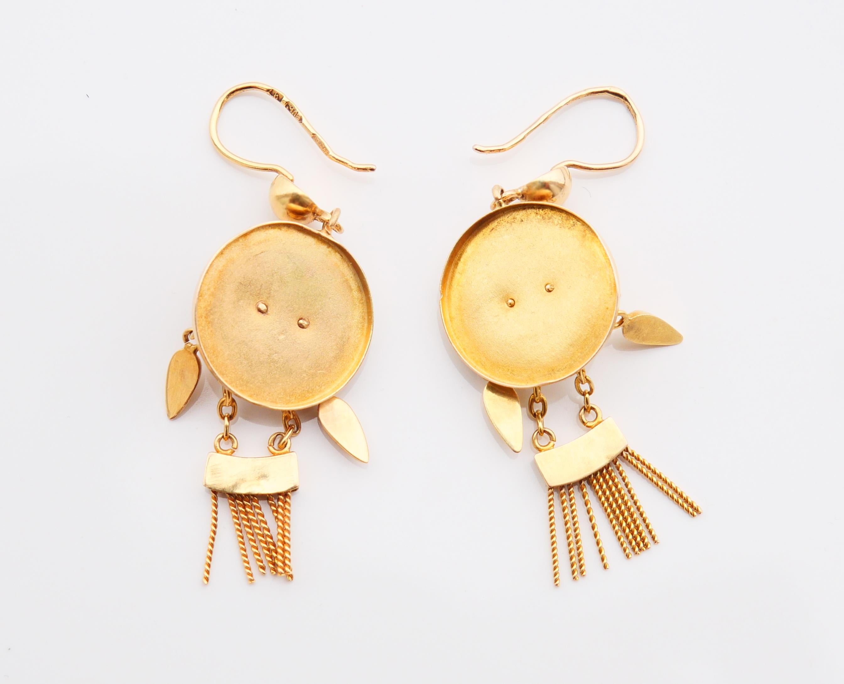 De las mujeres 1984 Unión Soviética Ucrania Pendientes oro macizo 14K / 9gr en venta