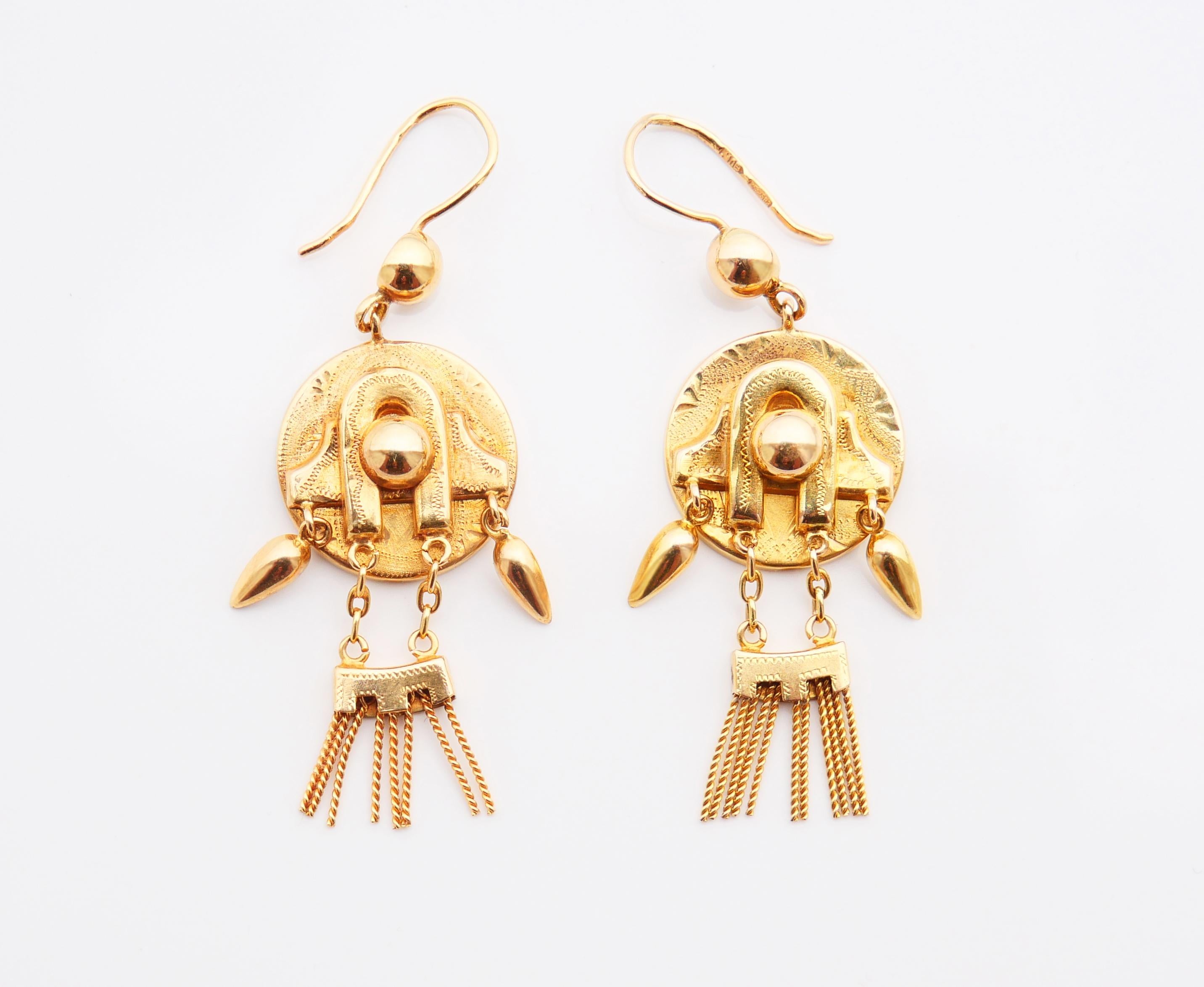 1984 Unión Soviética Ucrania Pendientes oro macizo 14K / 9gr en venta 1