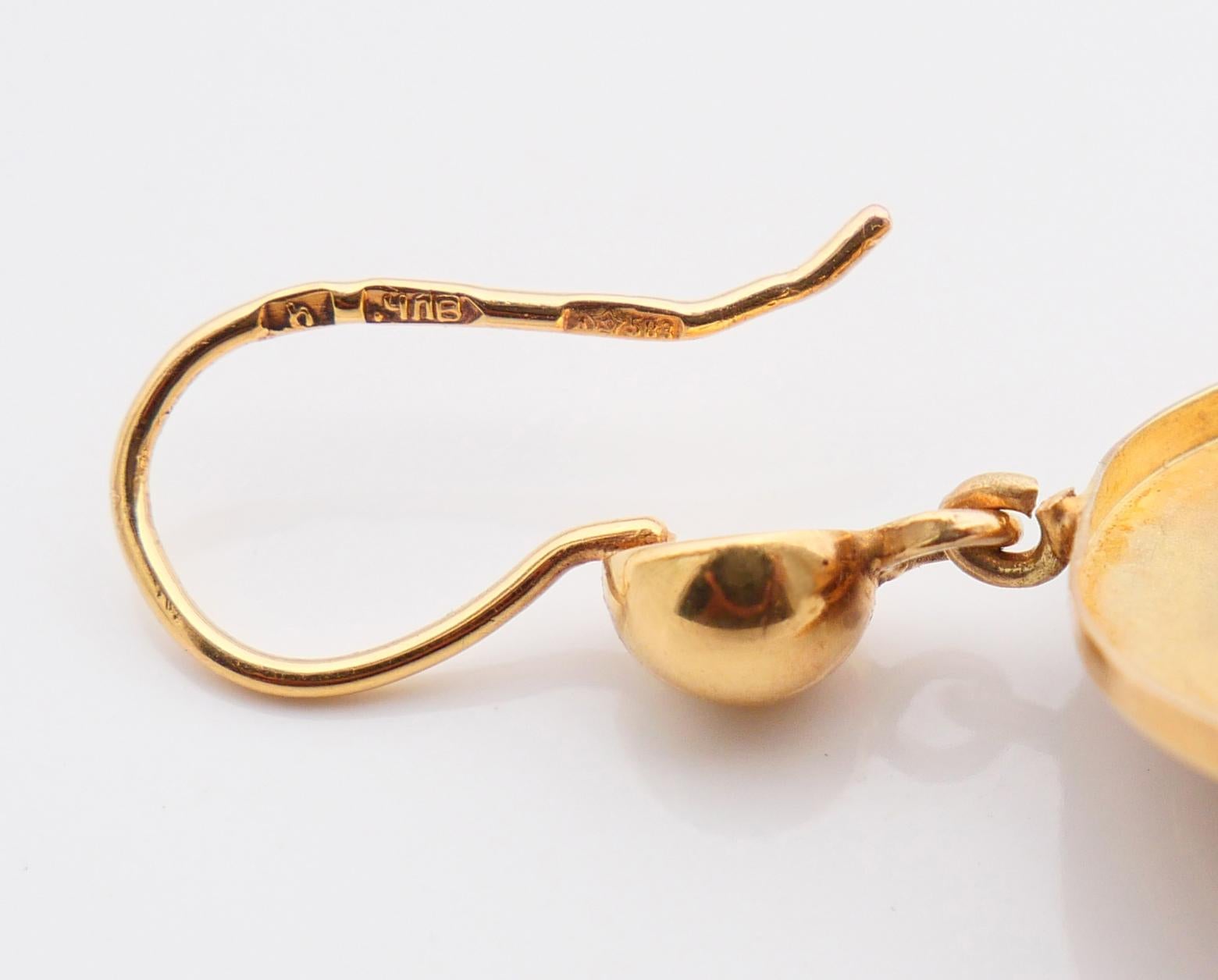 1984 Unión Soviética Ucrania Pendientes oro macizo 14K / 9gr en venta 4