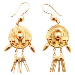 1984 Unión Soviética Ucrania Pendientes oro macizo 14K / 9gr