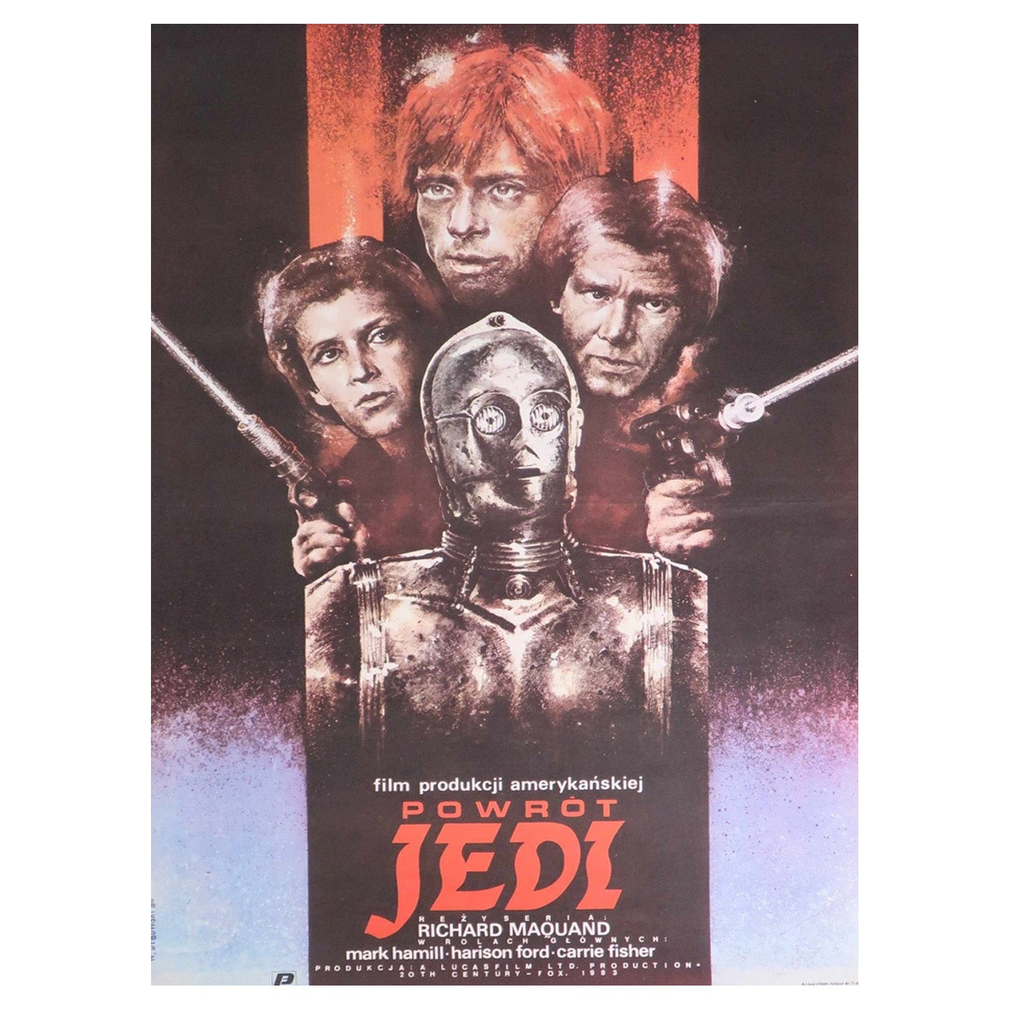 1984 Star Wars Return Of The Jedi (polonais) Original Vintage Poster
