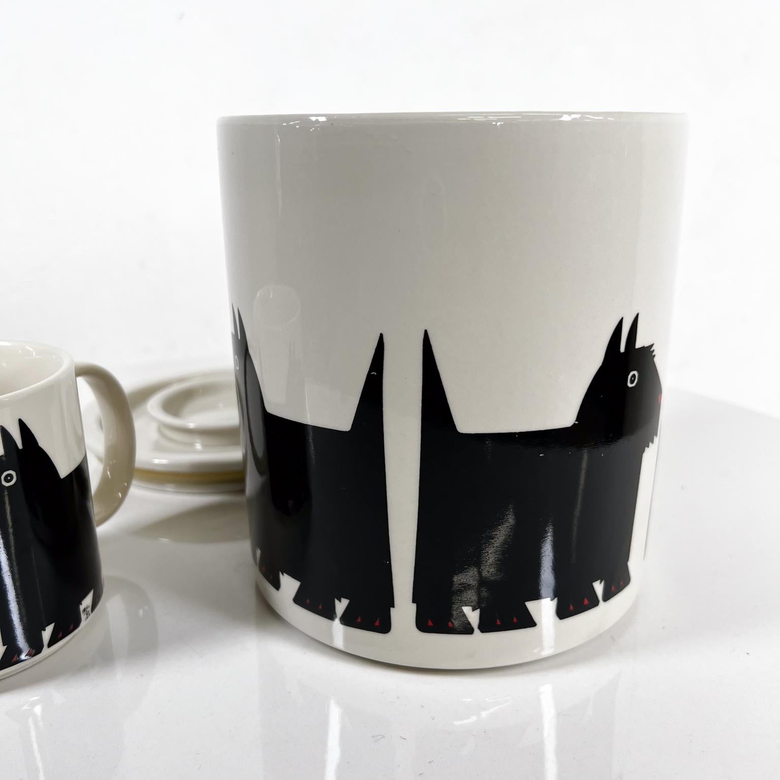 1984 Scottish Terrier Cookie Jar and Scottie Mug by Taylor and NG
Stamped San Francisco, CA
Made in Japan
Cup 4.63 d x 3.38 w x 3.5 h
Jar 6 diameter x 7 h
Preowned vintage condition
See all images.