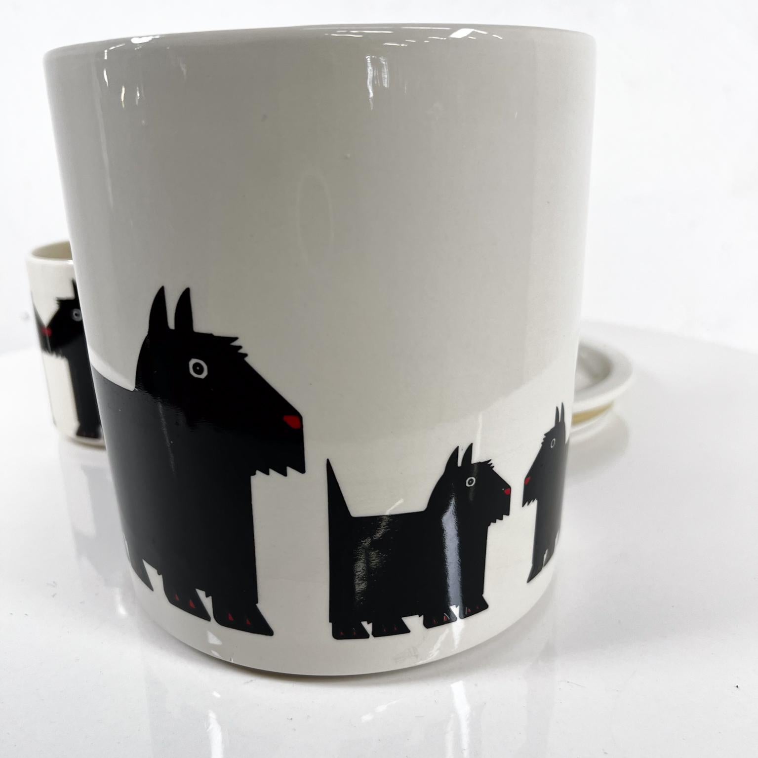 1984 Taylor & NG Minimals Scottish Terrier Dog Cookie Jar and Mug In Good Condition For Sale In Chula Vista, CA