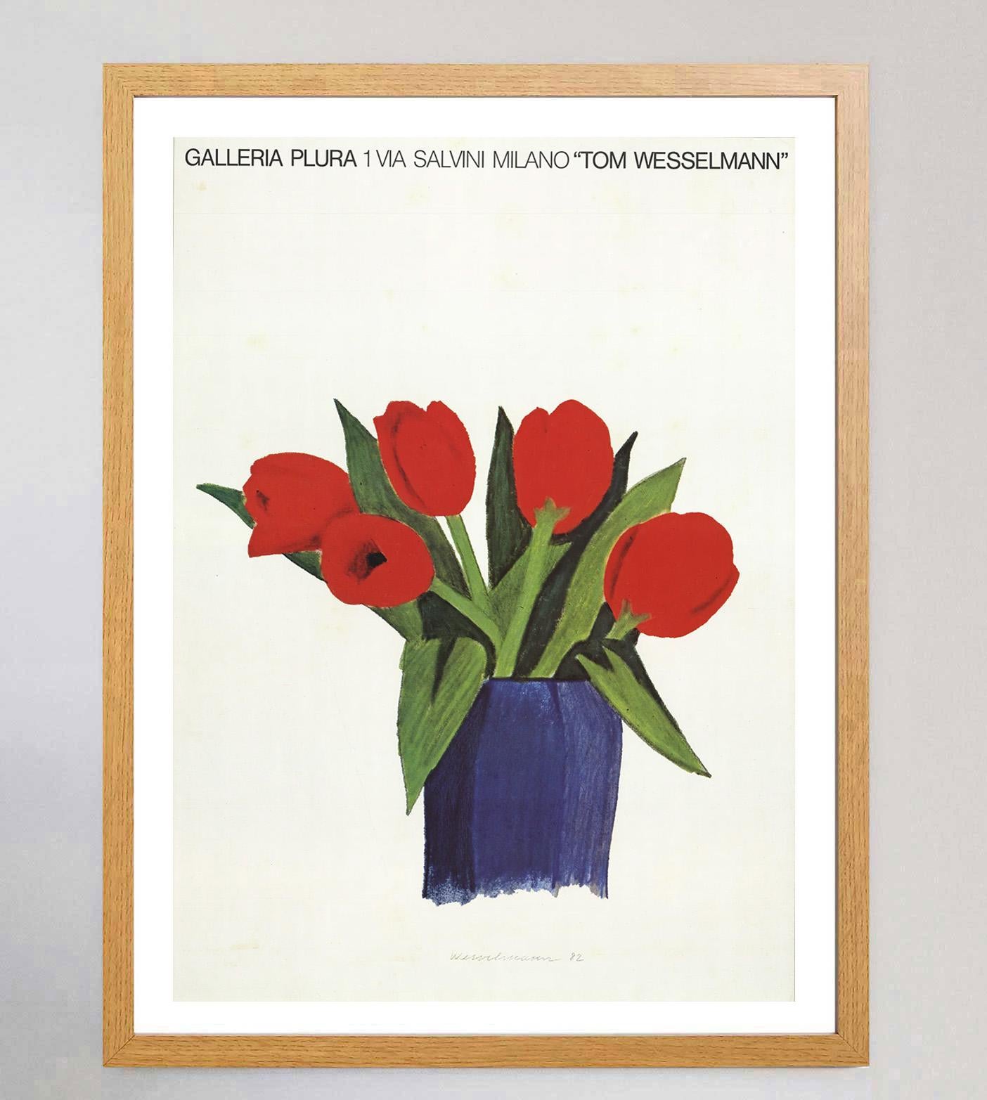 1984 Tom Wesselmann - Galleria Plura Original Vintage Poster im Zustand „Gut“ im Angebot in Winchester, GB