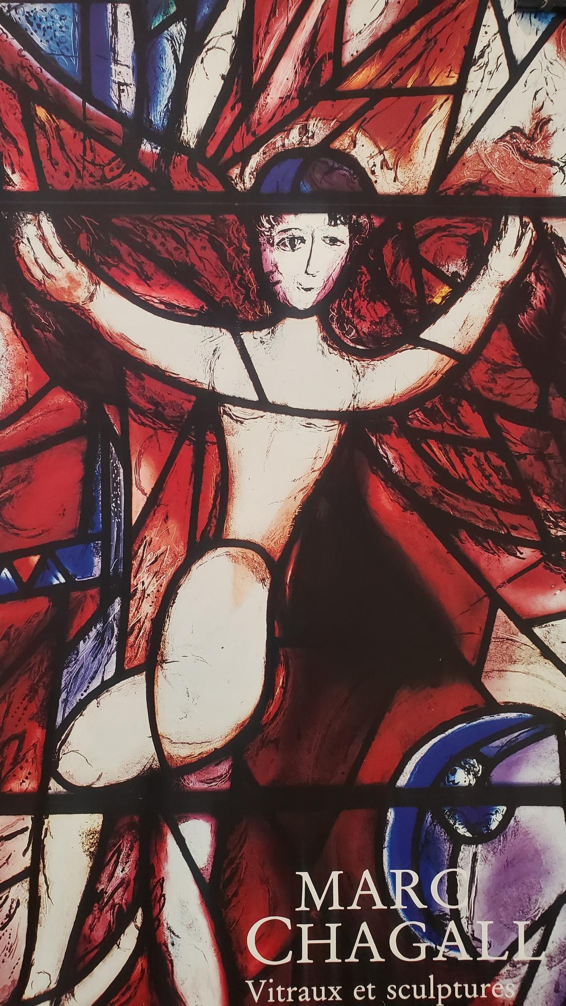 1980 'Vitraux et Sculptures Biblique' MARC CHAGALL Original-Ausstellungsplakat

Dieses Poster ist in ausgezeichnetem Zustand, das Papier hat einen leichten Glanz 

KÜNSTLER 
Marc Chagall

DIMENSONS 
60 x 40 cm

FORMAT 
Ungeleimtes, dickes