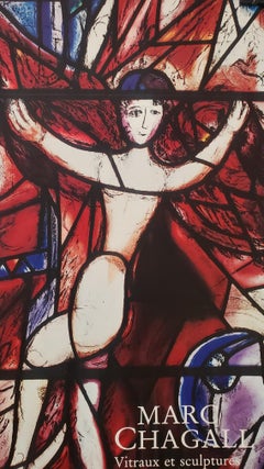 1984 'Vitraux Et Sculptures Biblique' Marc Chagall Original Exhibition Poster
