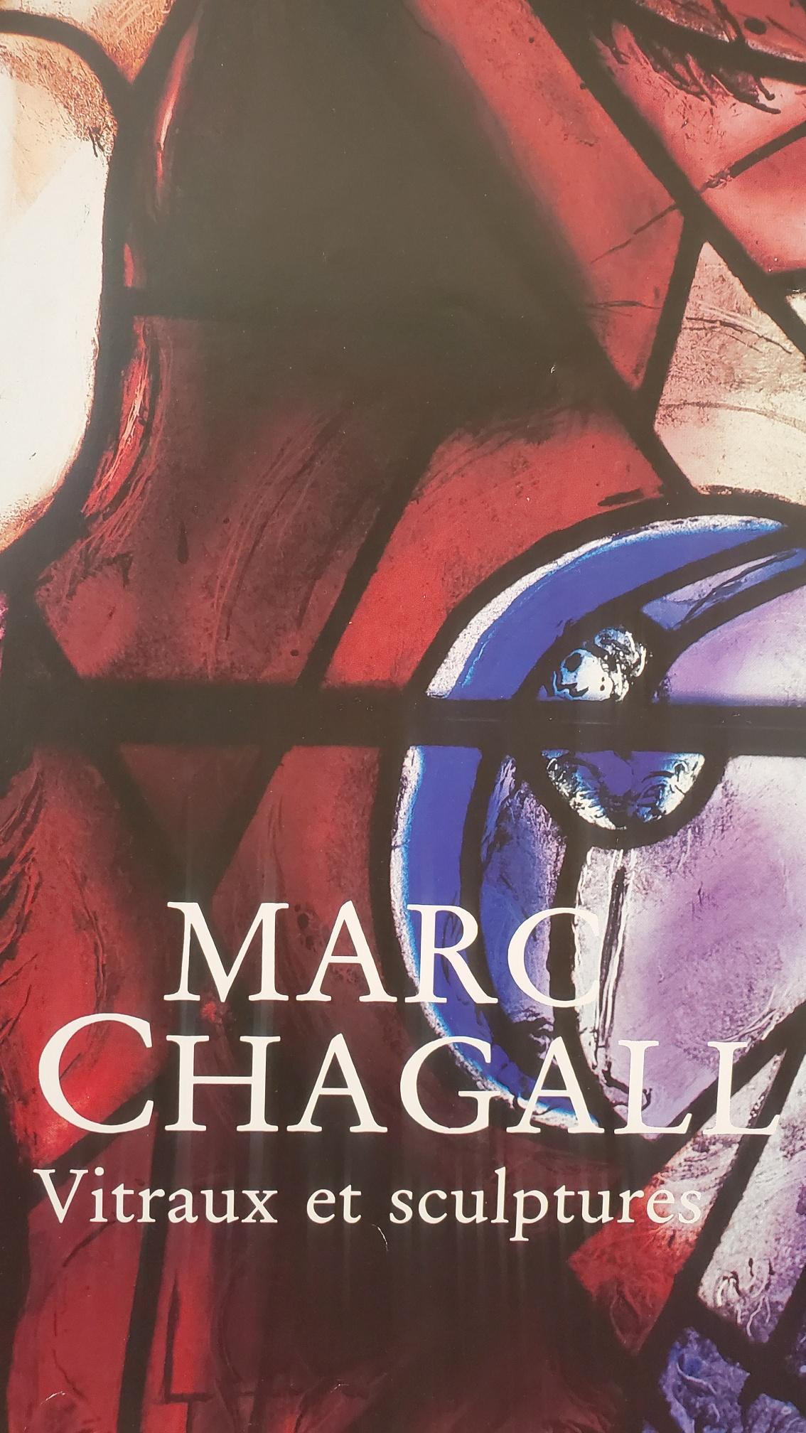 Mid-Century Modern 1984 'Vitraux Et Sculptures Biblique' Marc Chagall Original Exhibition Poster For Sale