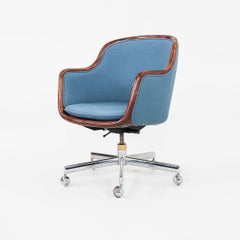 1984 Ward Bennett per Brickel Associates Sedia da scrivania in tessuto con struttura in frassino