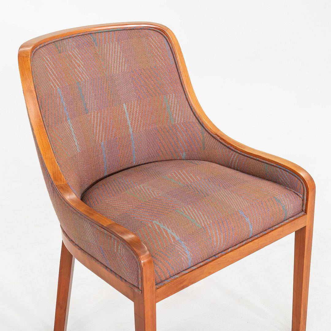 Chaise de salle à manger Ward Bennett pour Brickel Associates, 1984 Tissu Jack Lenor Larsen en vente 3