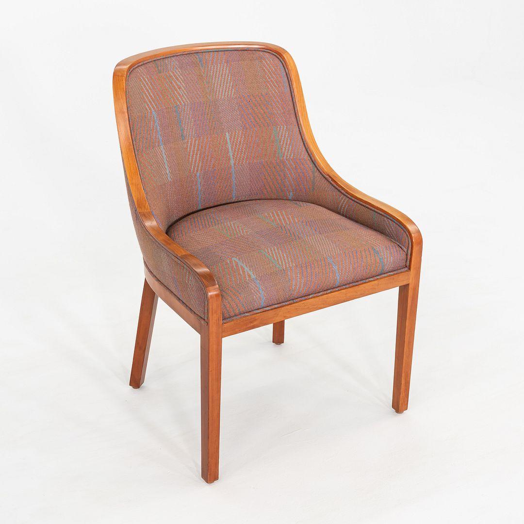 Chaise de salle à manger Ward Bennett pour Brickel Associates, 1984 Tissu Jack Lenor Larsen en vente 5