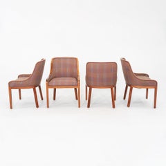 1984 Ward Bennett for Brickel Associates Dining Chair Jack Lenor Larsen Fabric