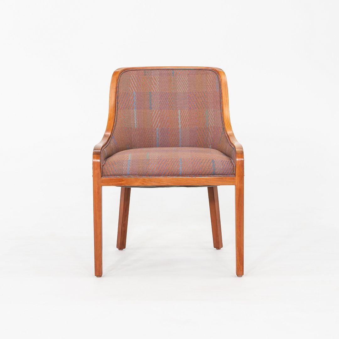 Moderne Chaise de salle à manger Ward Bennett pour Brickel Associates, 1984 Tissu Jack Lenor Larsen en vente