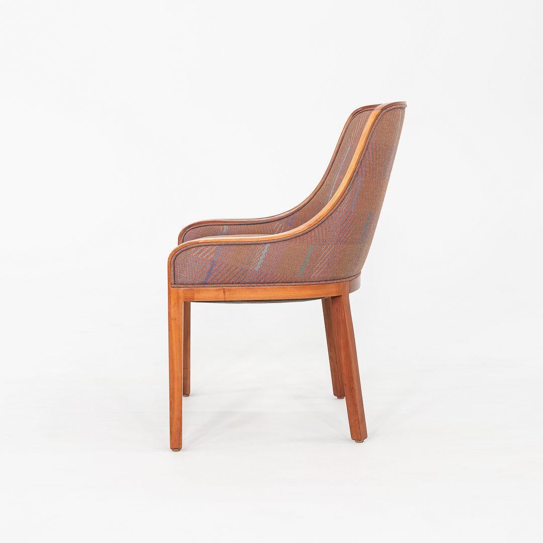 Américain Chaise de salle à manger Ward Bennett pour Brickel Associates, 1984 Tissu Jack Lenor Larsen en vente