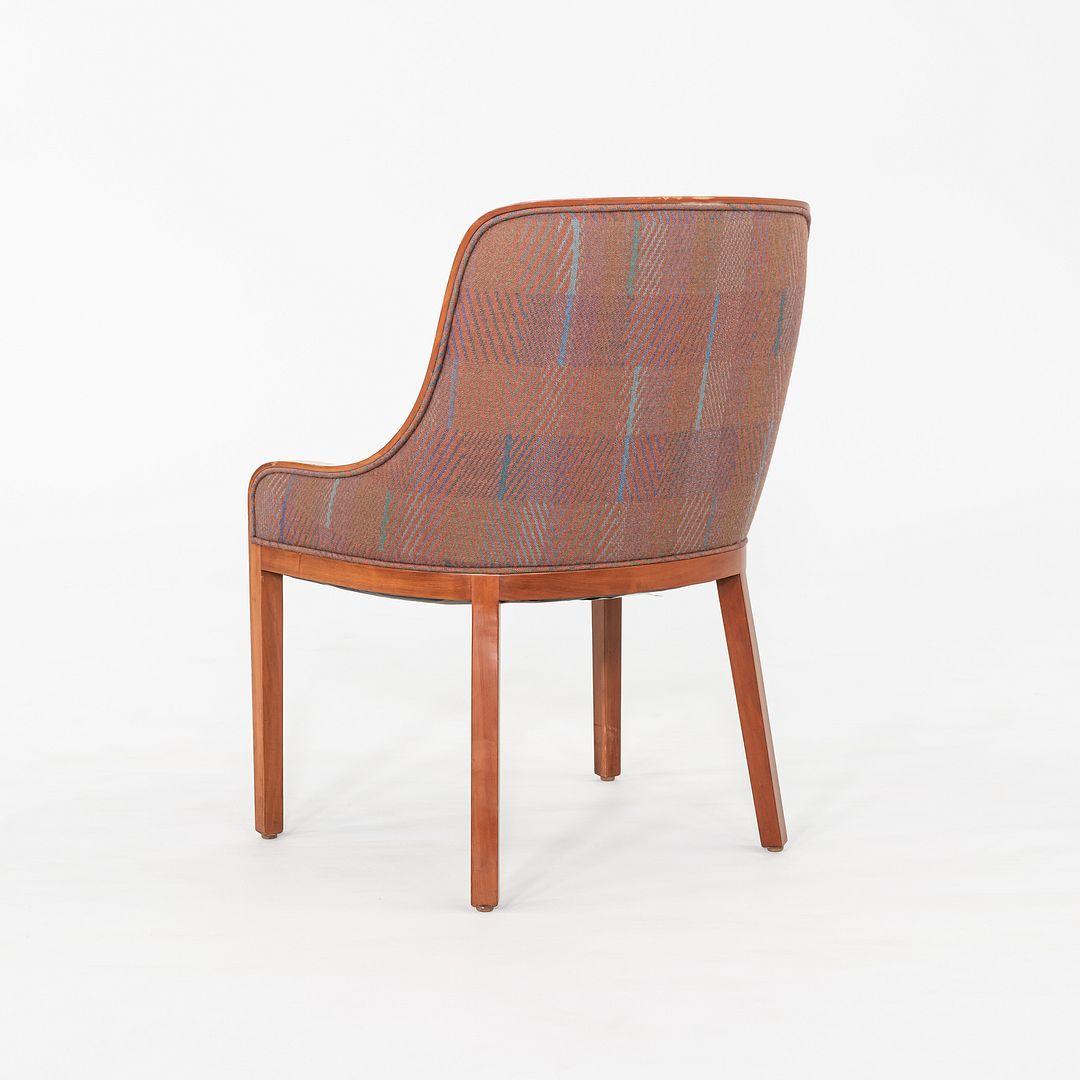 Fin du 20e siècle Chaise de salle à manger Ward Bennett pour Brickel Associates, 1984 Tissu Jack Lenor Larsen en vente