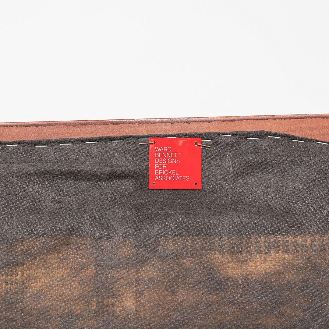 Chaise de salle à manger Ward Bennett pour Brickel Associates, 1984 Tissu Jack Lenor Larsen en vente 2