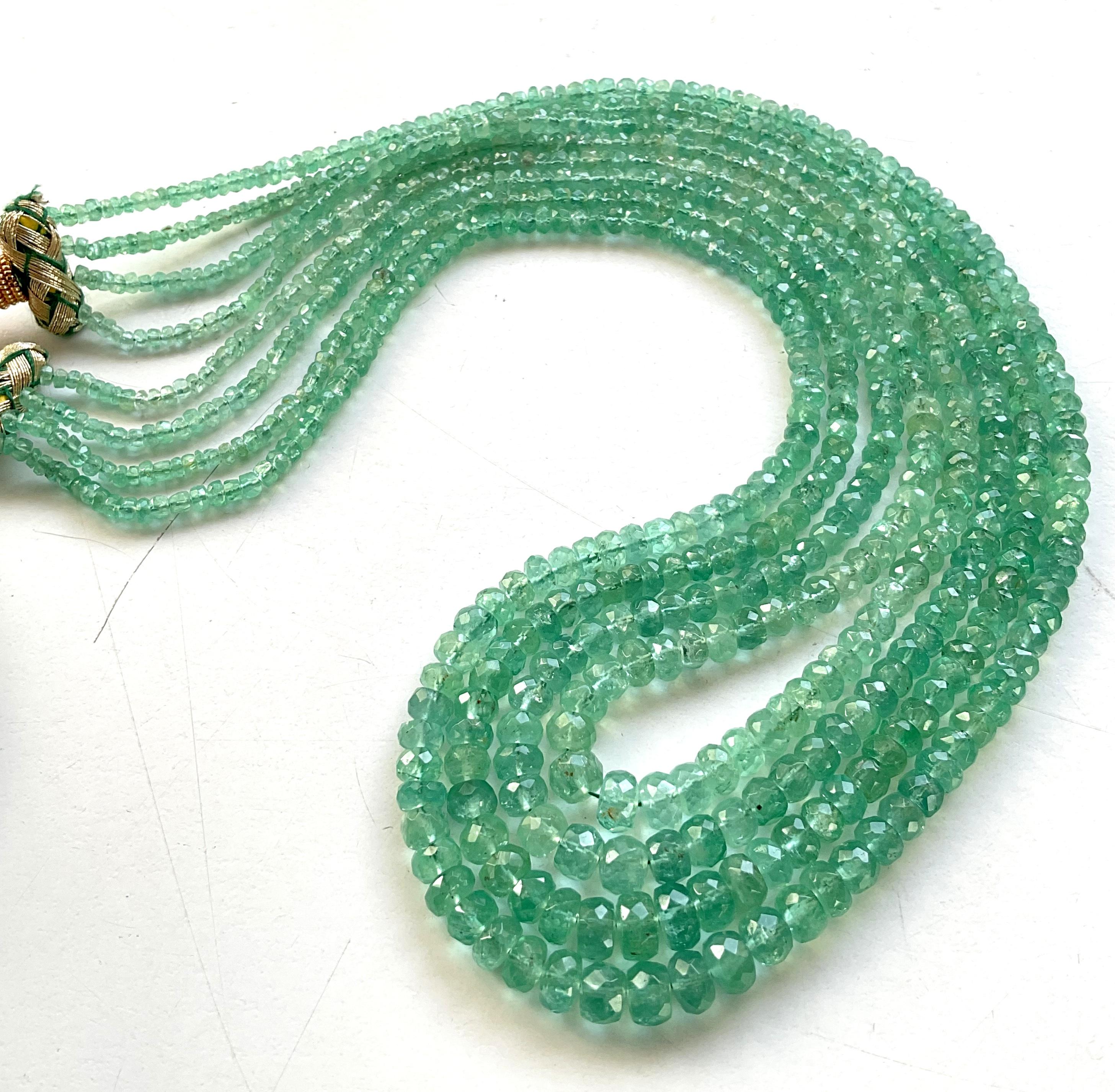 198.40 Carats Panjshir Emerald Faceted Beads For Fine Jewelry Natural Gemstone
Gemstone - Emerald
Weight - 198.40 carats
Shape - Beads
Size - 2 To 6 MM
Quantity - 4 line