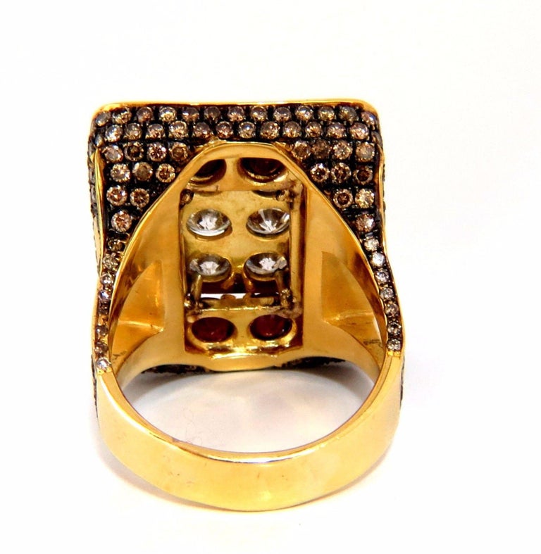 19.84ct Natural Diamonds Ruby Mens Ring 18kt Big and Tall Boxer Deco ...