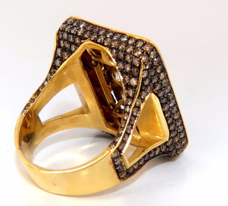 19.84ct Natural Diamonds Ruby Mens Ring 18kt Big and Tall Boxer Deco