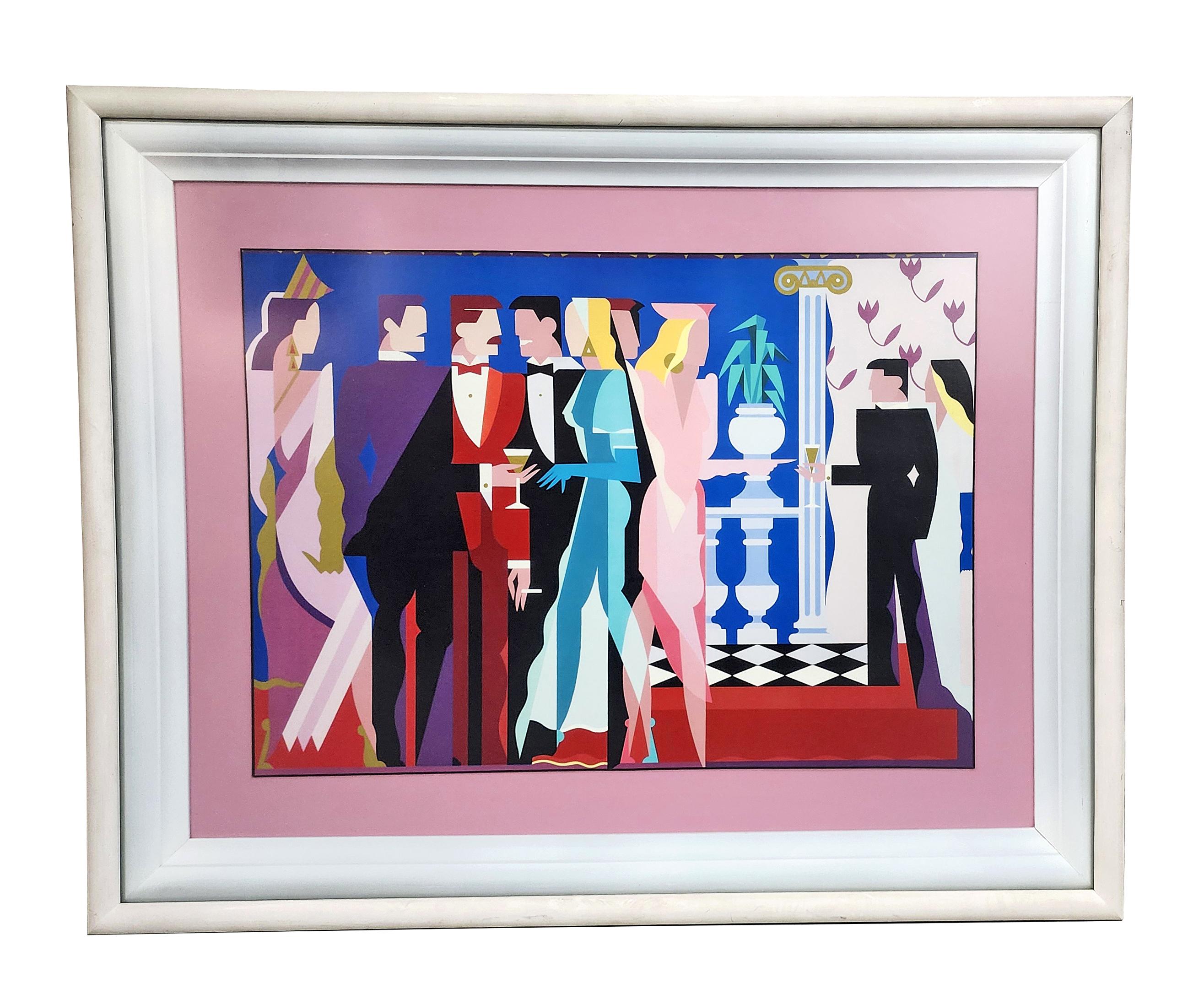 1984s limited edition framed serigraphy 'Night People I' by Italian artist Giancarlo Impiglia, United States

By: Giancarlo Impiglia
Material: metal, wood, paint, acrylic, paper
Technique: painted, hand-crafted, carved, hand-carved,