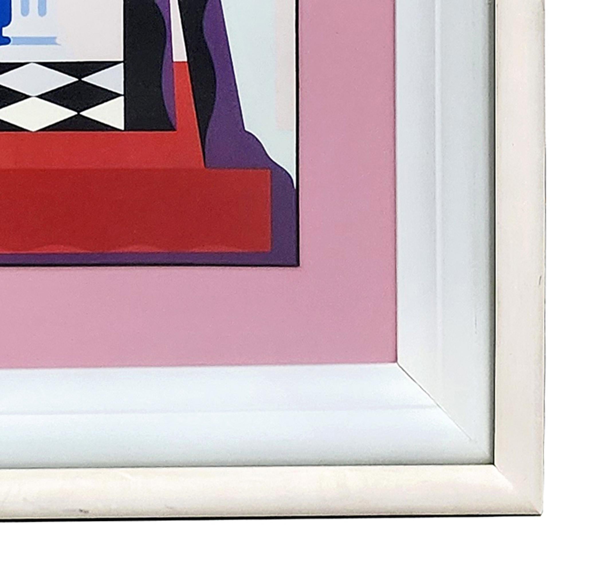 Wood 1984s Limited Edition Serigraphy 'Night People I' by Italian Giancarlo Impiglia For Sale