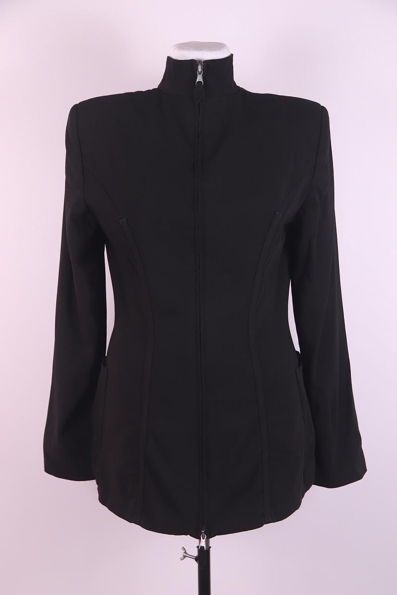 1985 1986 JEAN PAUL GAULTIER REEDITION black wool crepe jacket Minautore For Sale 5