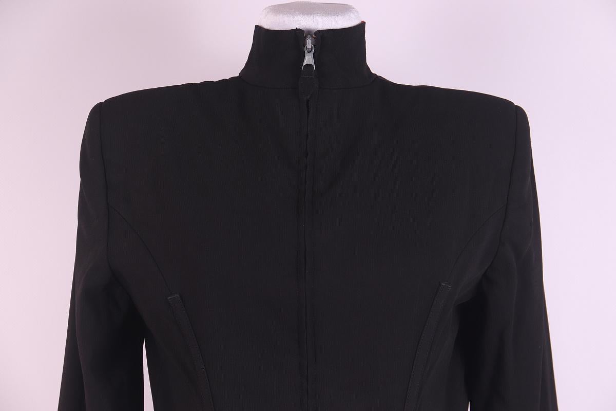 1985 1986 JEAN PAUL GAULTIER REEDITION black wool crepe jacket Minautore For Sale 6