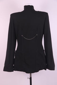 1985 1986 JEAN PAUL GAULTIER REEDITION black wool crepe jacket Minautore