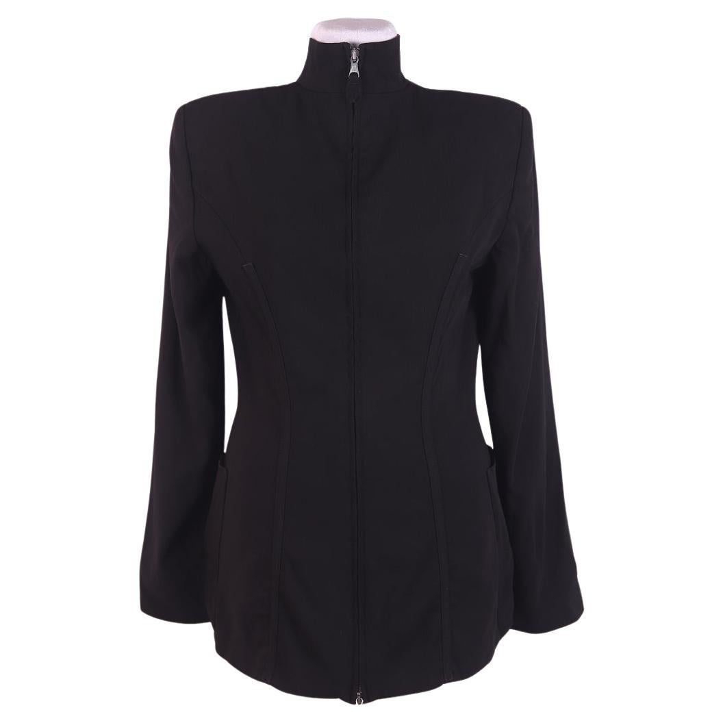 1985 1986 JEAN PAUL GAULTIER REEDITION black wool crepe jacket Minautore For Sale