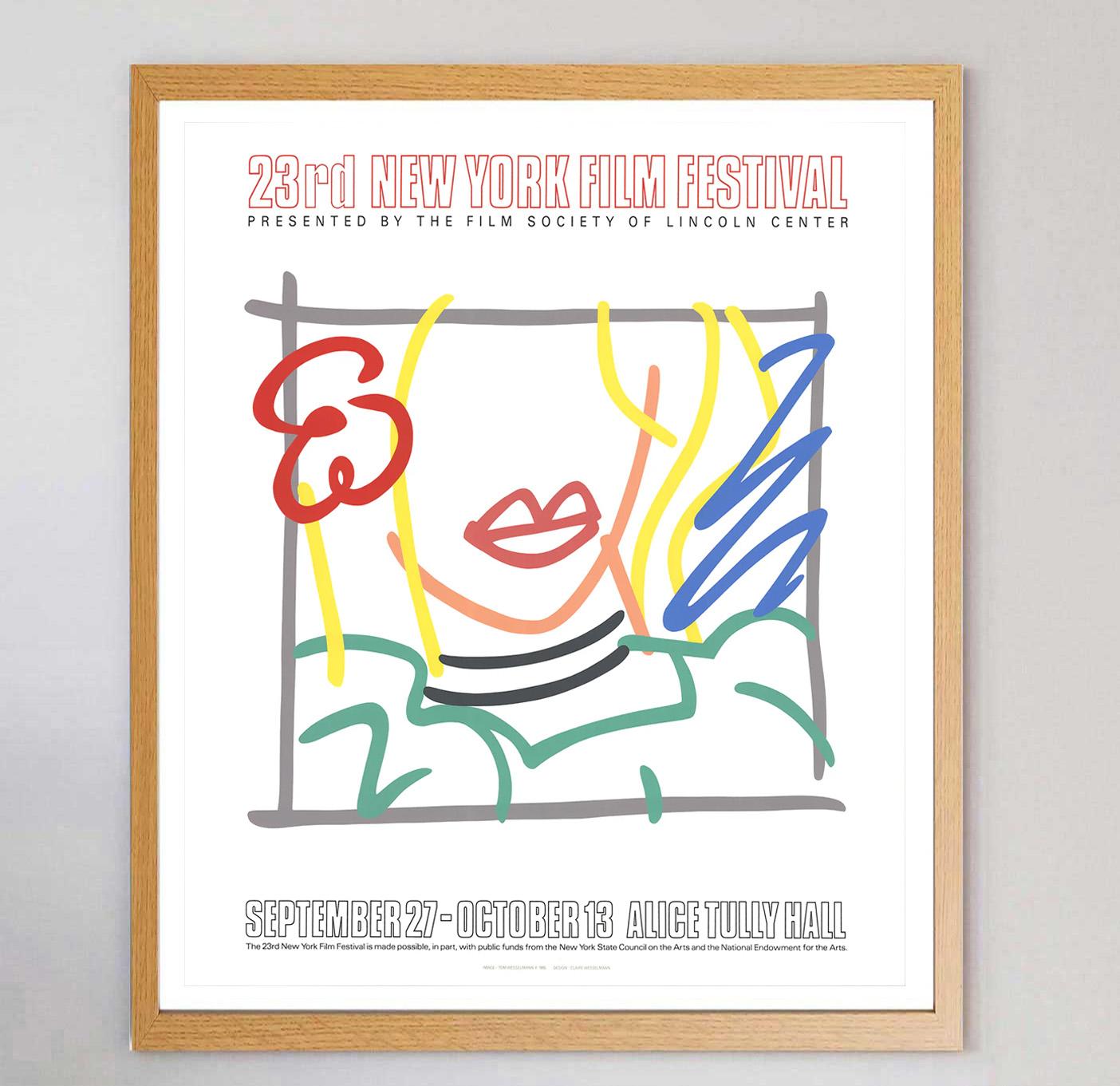 1985 23. New Yorker Filmfestival - Tom Wesselmann Original Vintage-Poster, Original (amerikanisch) im Angebot
