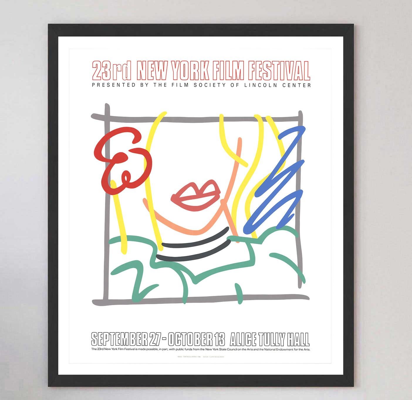 1985 23. New Yorker Filmfestival - Tom Wesselmann Original Vintage-Poster, Original (Ende des 20. Jahrhunderts) im Angebot
