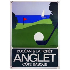 1985 Anglet Cote Basque Original Vintage Poster