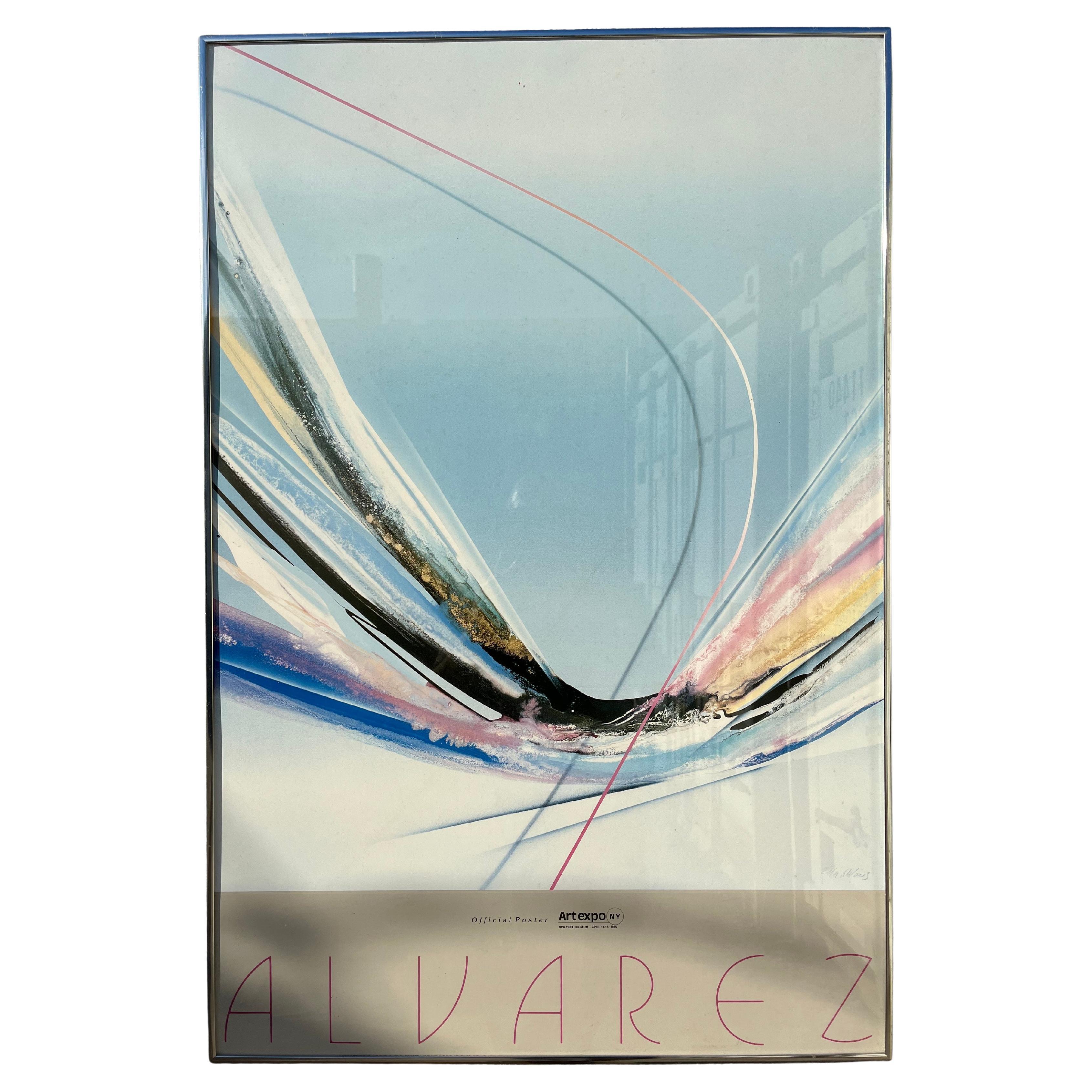 1985 Artexpo New York Framed Official Poster by Venezuelan Artist Elba Alvarez.