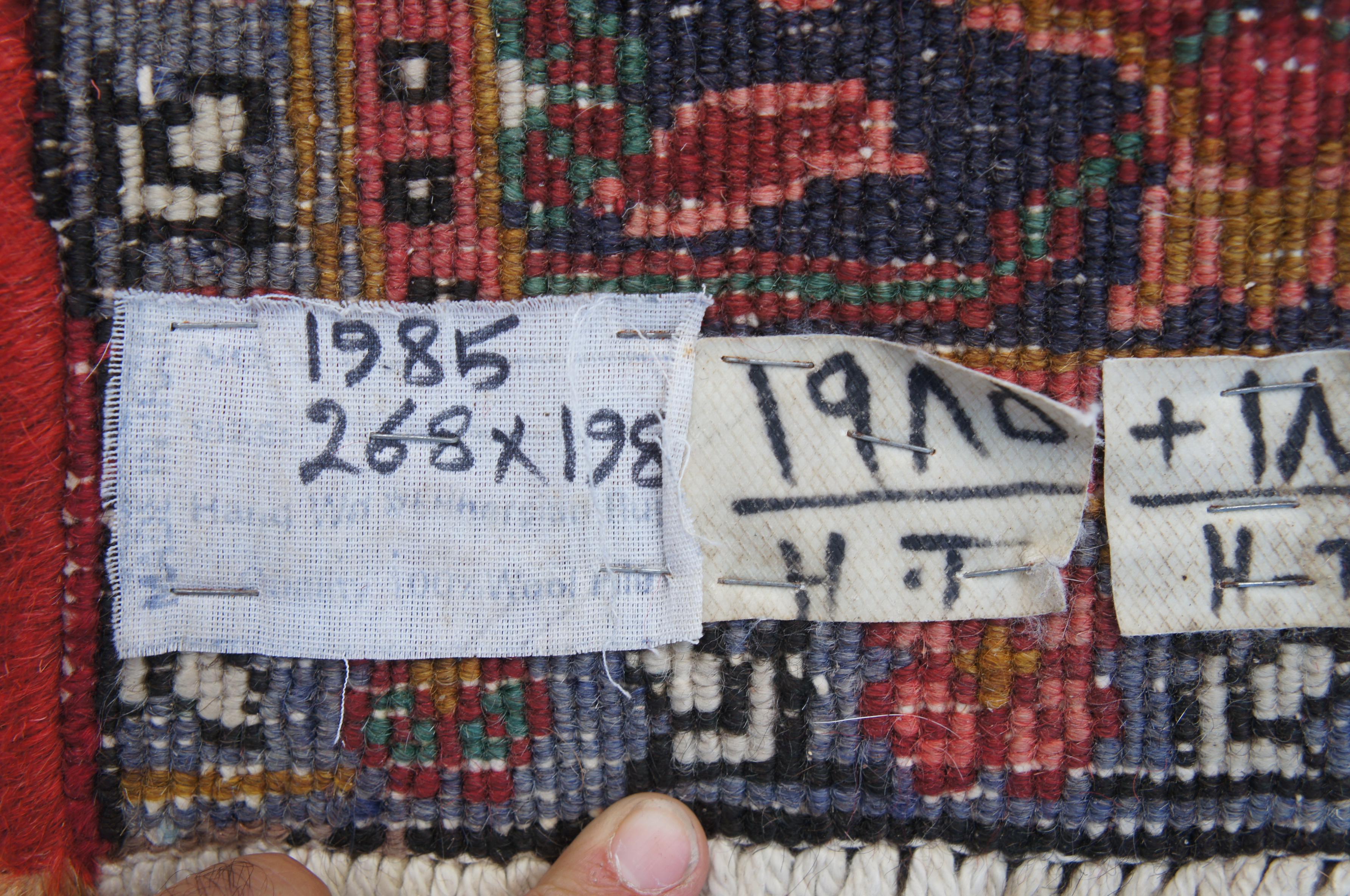 1985 Bakhtiar Iran 100% Wool Floral Medallion Area Rug Carpet For Sale 4