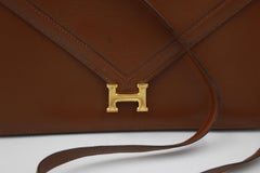 1985 Brown Vintage Hermes Lydie Shoulder Bag / Clutch