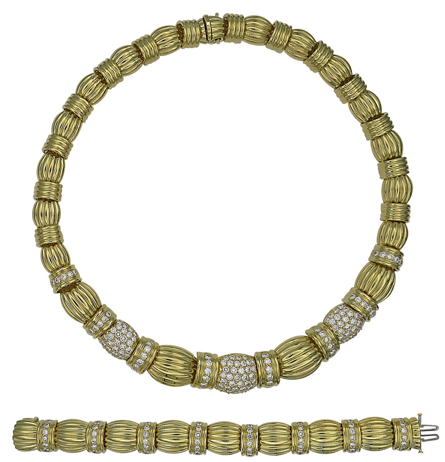 Women's 19.85 Carat Diamond Necklace and Bracelet Set