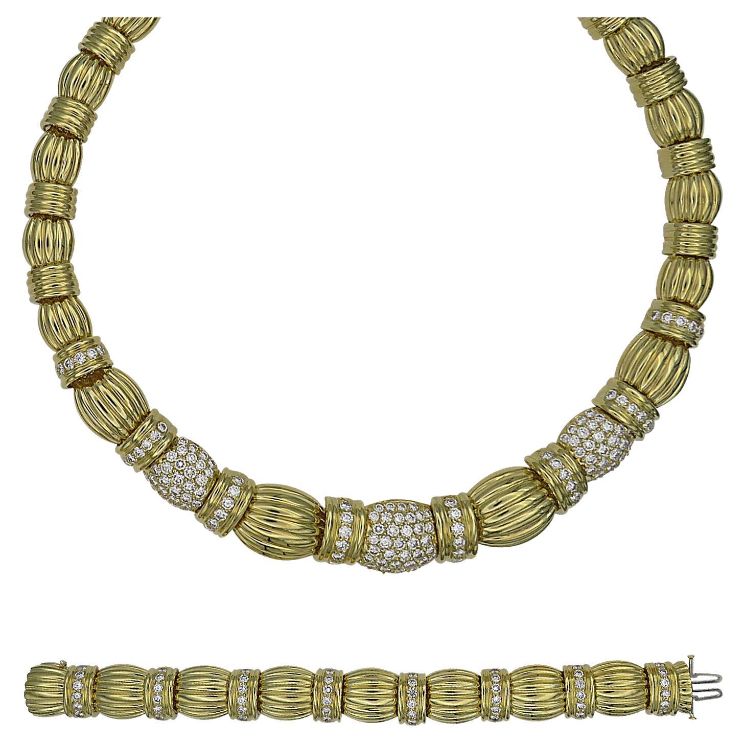 19.85 Carat Diamond Necklace and Bracelet Set