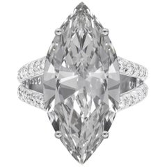 19.85 Carat Marquise Cut Flawless Diamond Ring