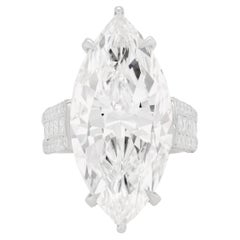Diana M. 19.85 Carat Marquise Cut Flawless Diamond Ring