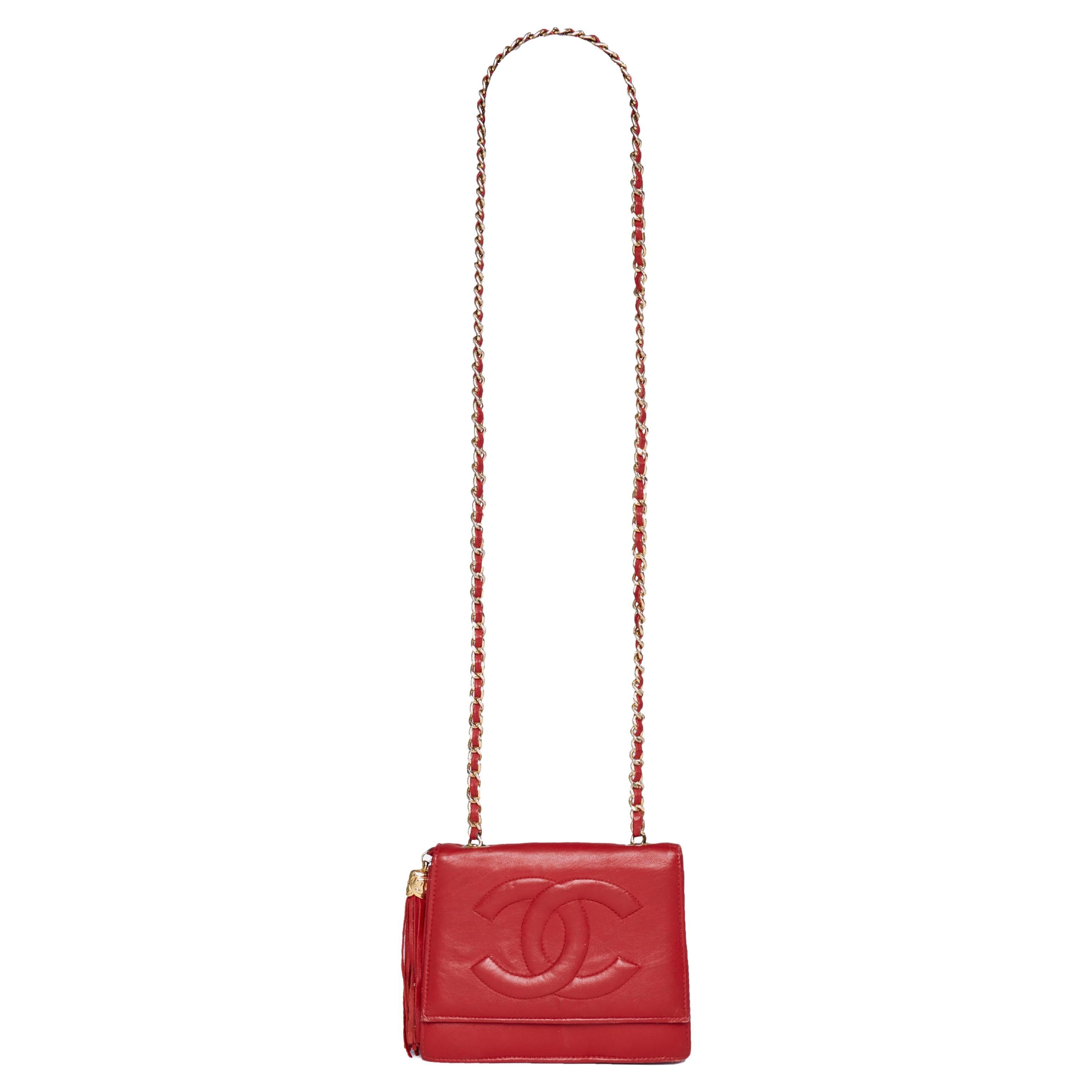 1985 Chanel Vintage Mini Tassel Flap Bag en vente