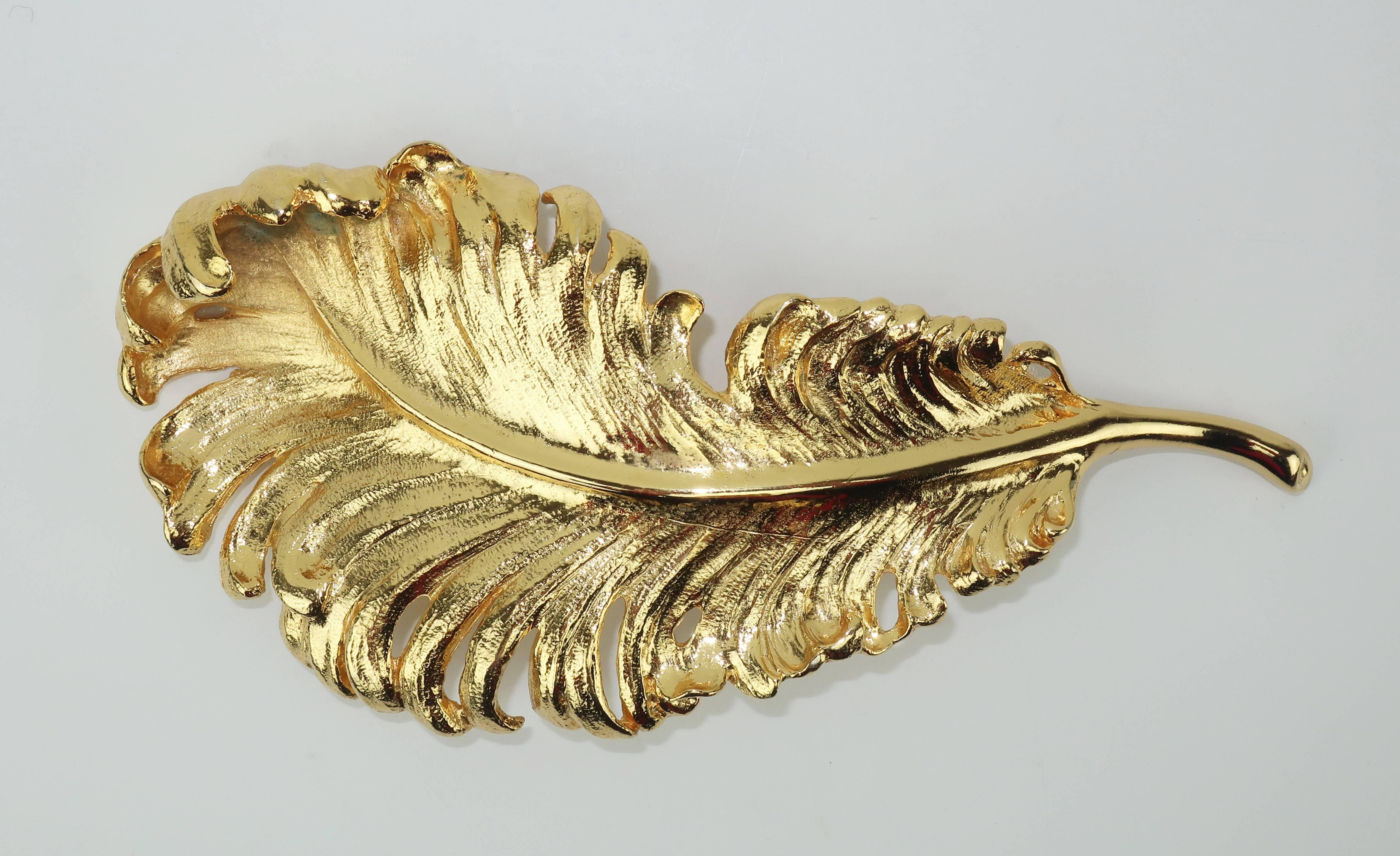 Christopher Ross Large Feather Buckle With Belt, 1985  2