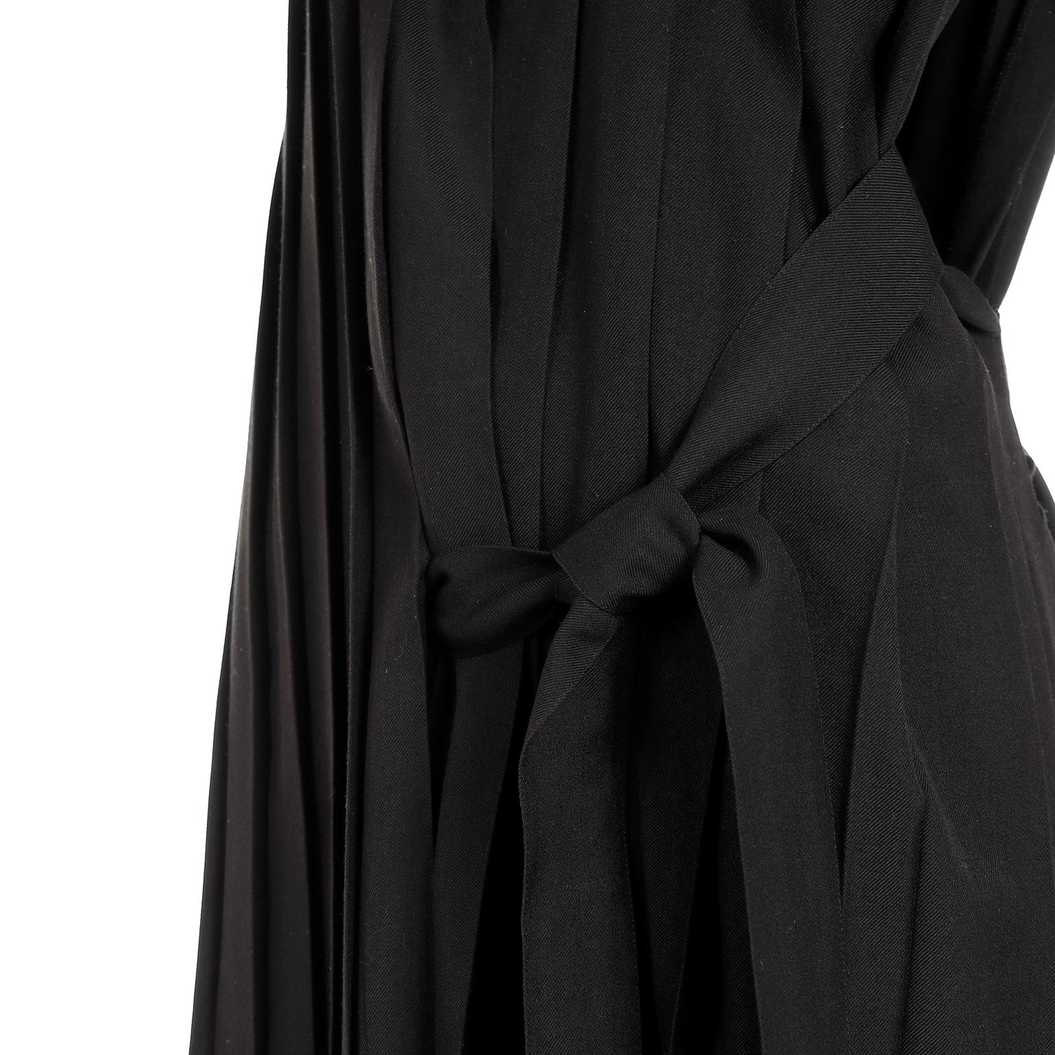 1985 Comme de Garcons Pleated Black Avant Garde Sleeveless Dress Rei Kawakubo For Sale 13