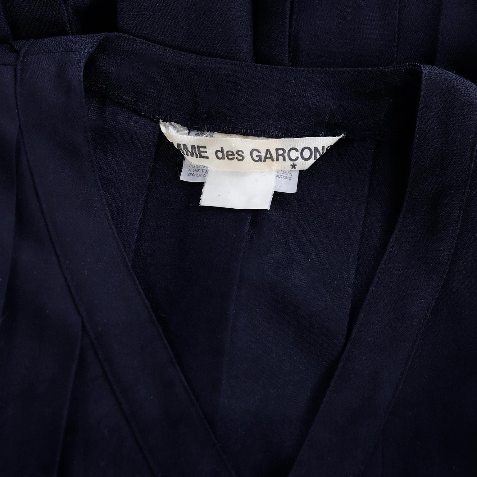 1985 Comme de Garcons Pleated Black Avant Garde Sleeveless Dress Rei Kawakubo For Sale 14