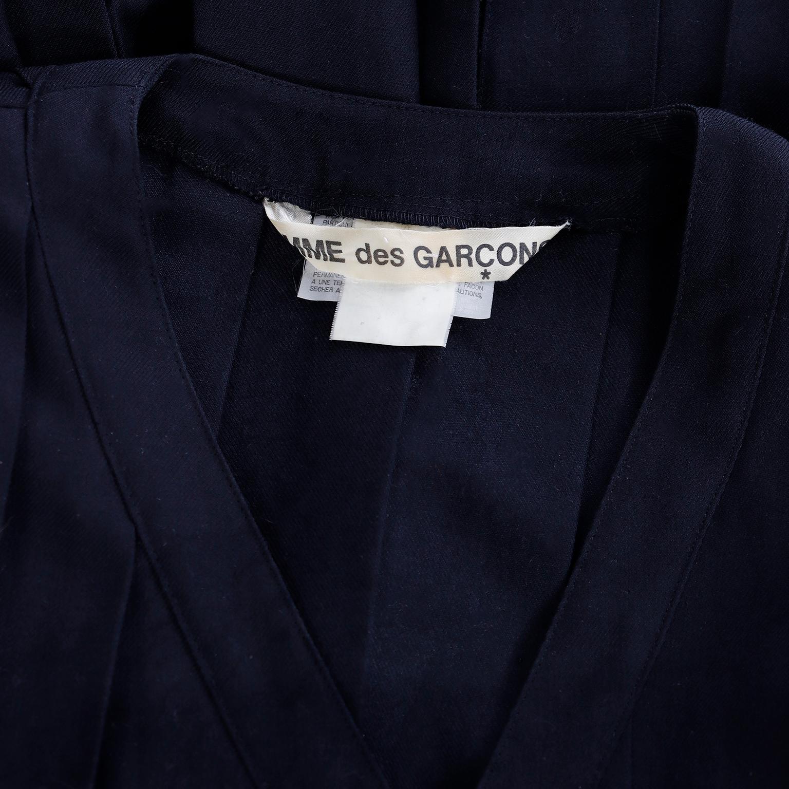 1985 Comme de Garcons Pleated Black Avant Garde Sleeveless Dress Rei Kawakubo 14