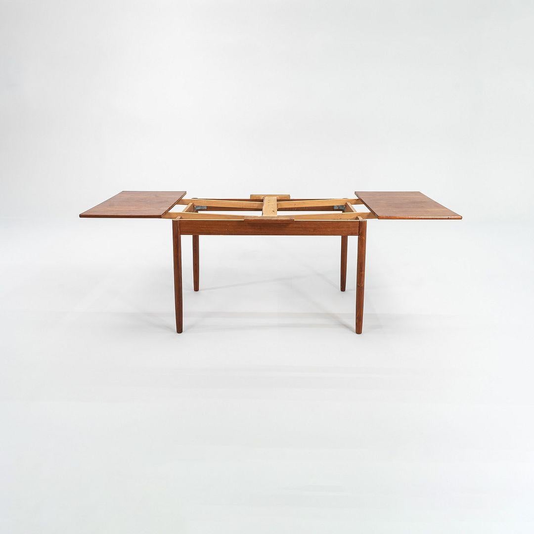 Steel 1985 Danish Teak Extension Dining Table in the Ansager Mobler Style For Sale