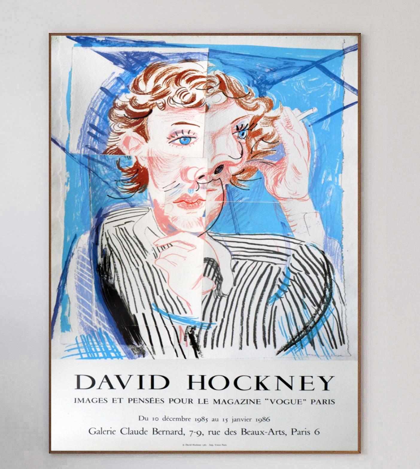 Cette magnifique affiche fait la promotion de l'exposition de David Hockney 