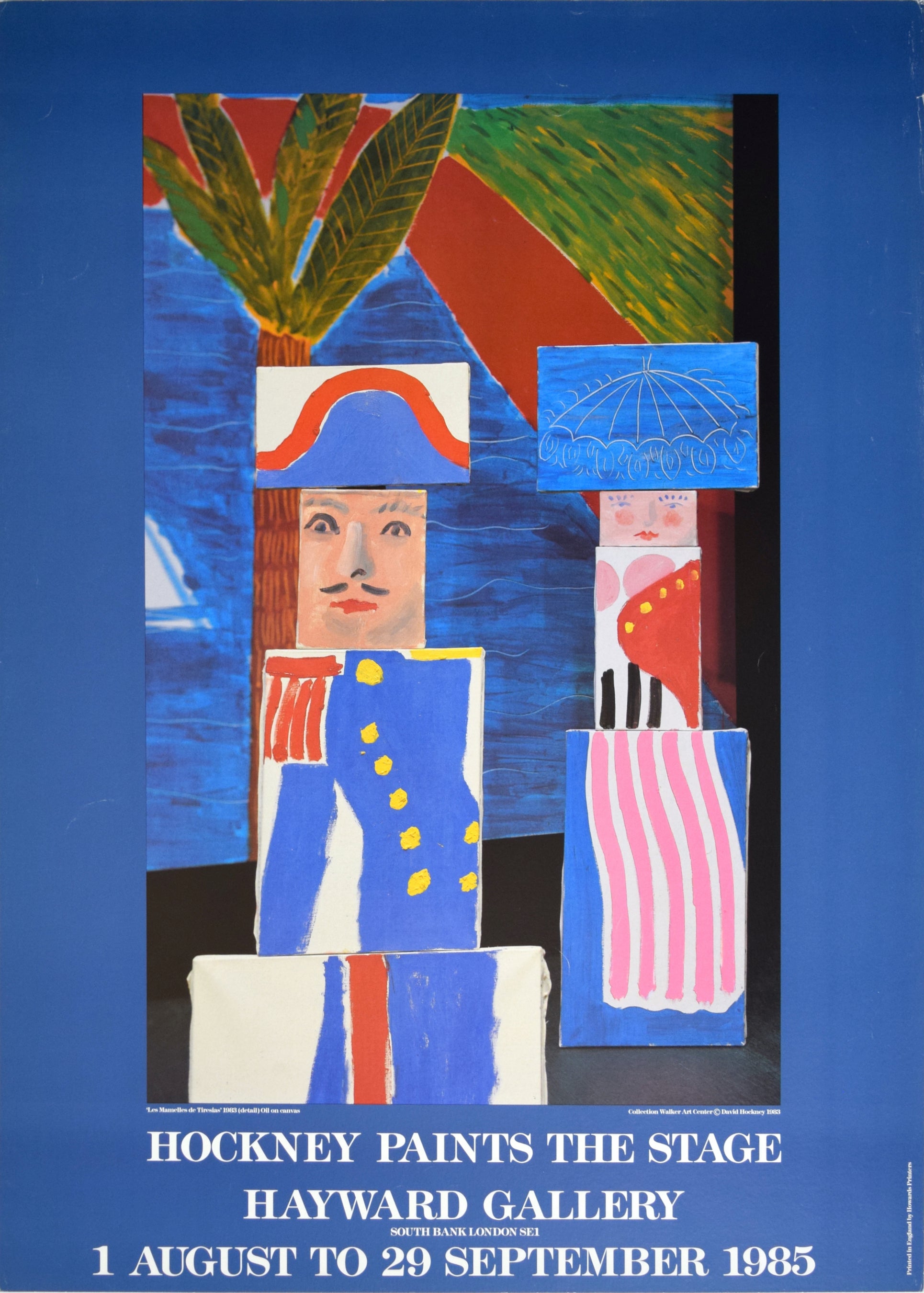 1985 David Hockney Paints the Stage Poster, Hayward Gallery