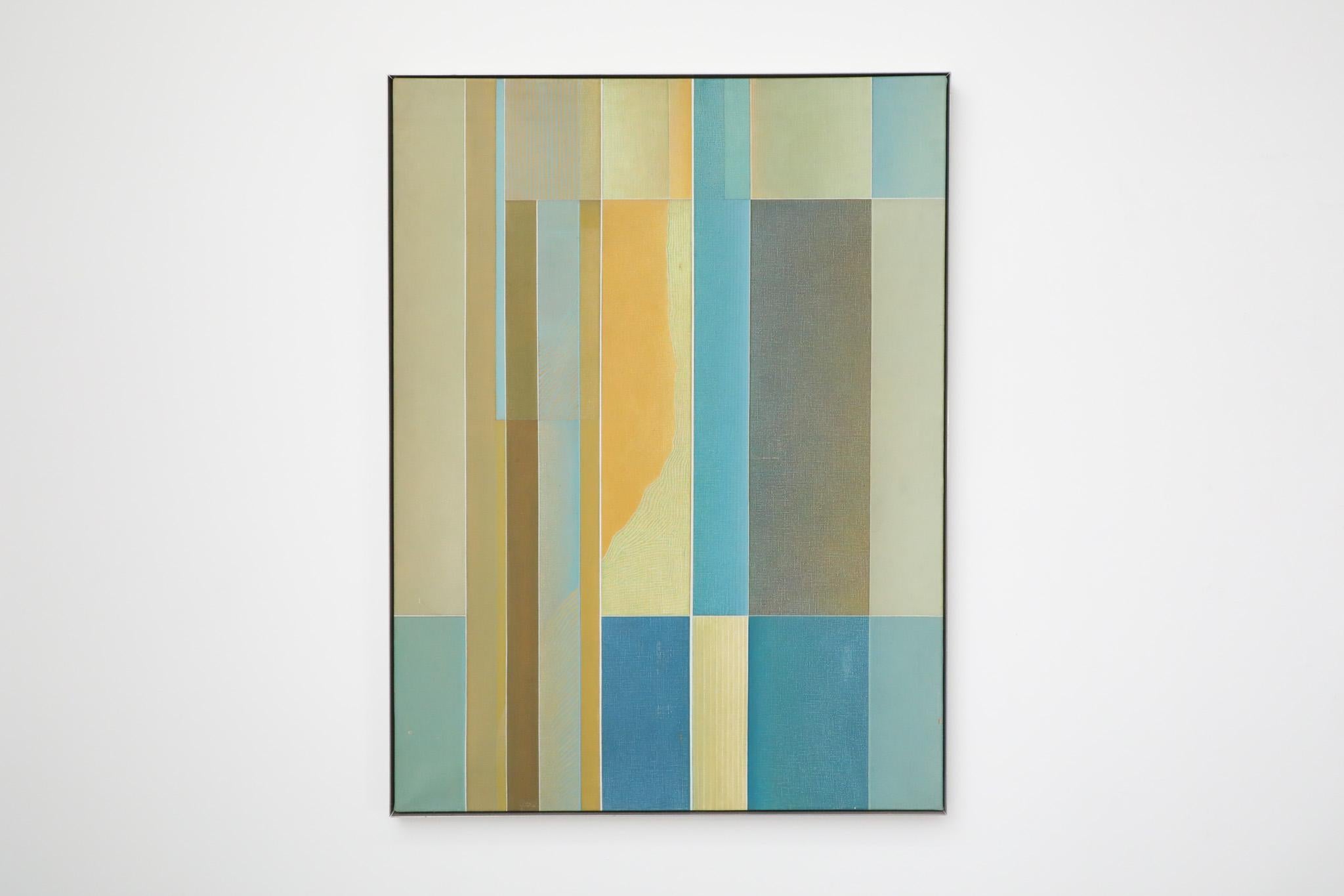 Quadro astratto modernista olandese in acrilico su tela di Piet Franz, 1985. Chiamato 