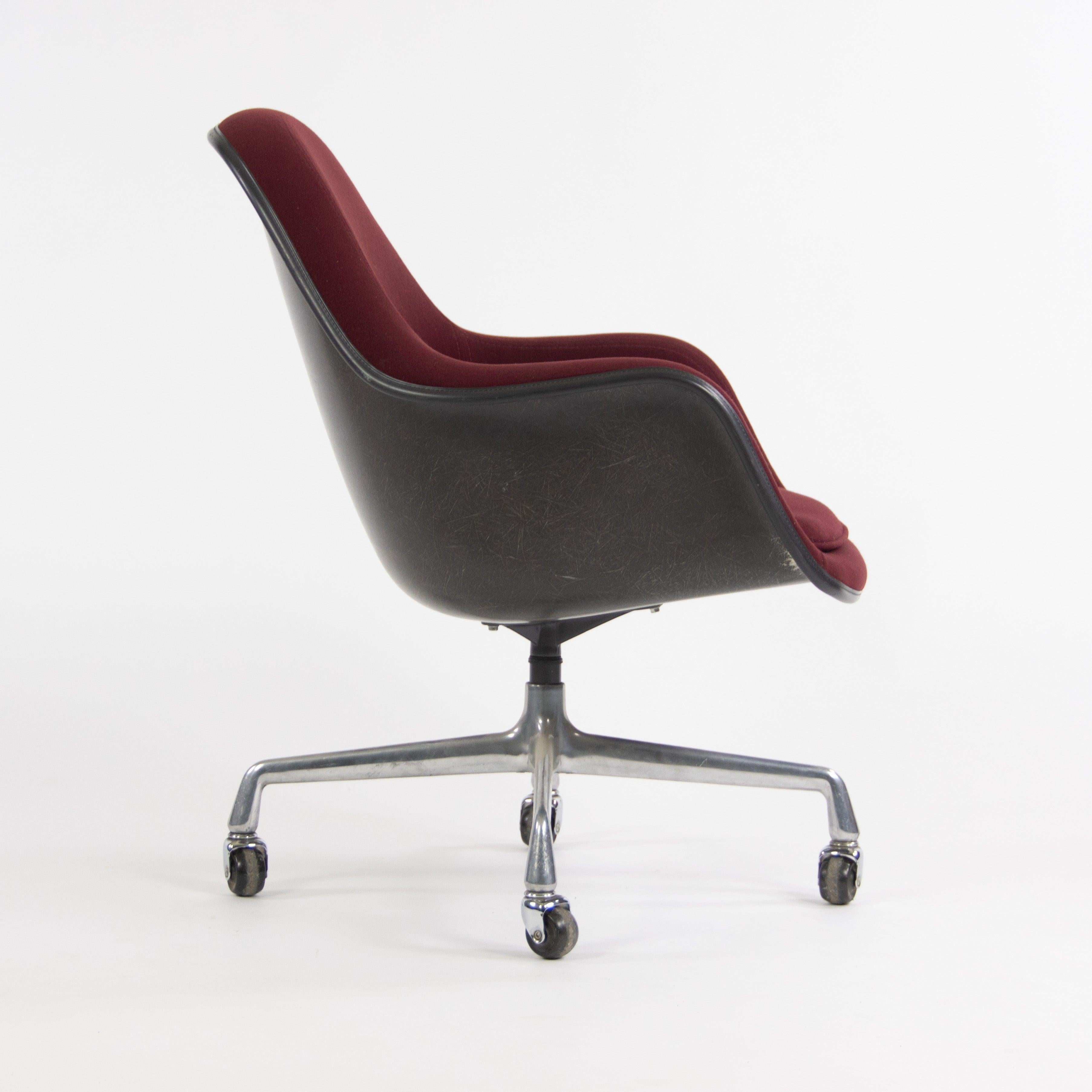 Late 20th Century 1985 Eames Herman Miller EC175 Upholstered Fiberglass Shell Chair Museum Quality For Sale