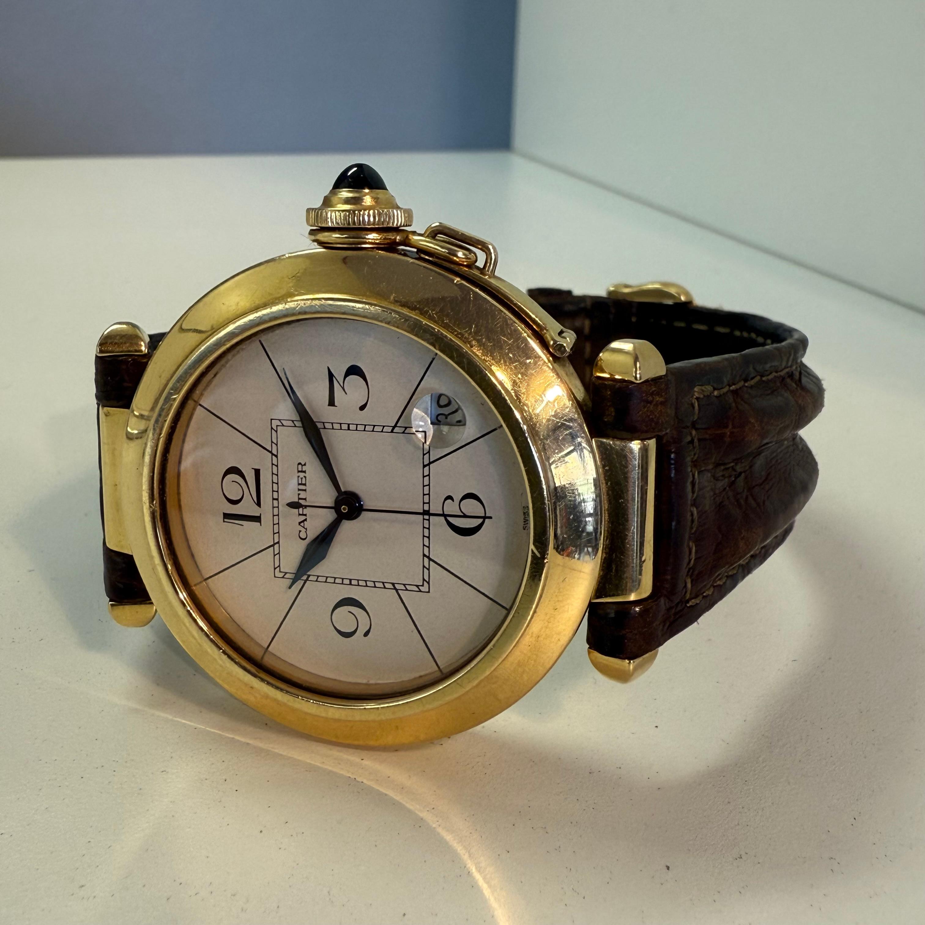 1985 Extrem seltene Cartier Pascha 18KT Gold im Zustand „Gut“ im Angebot in Gazzaniga (BG), IT