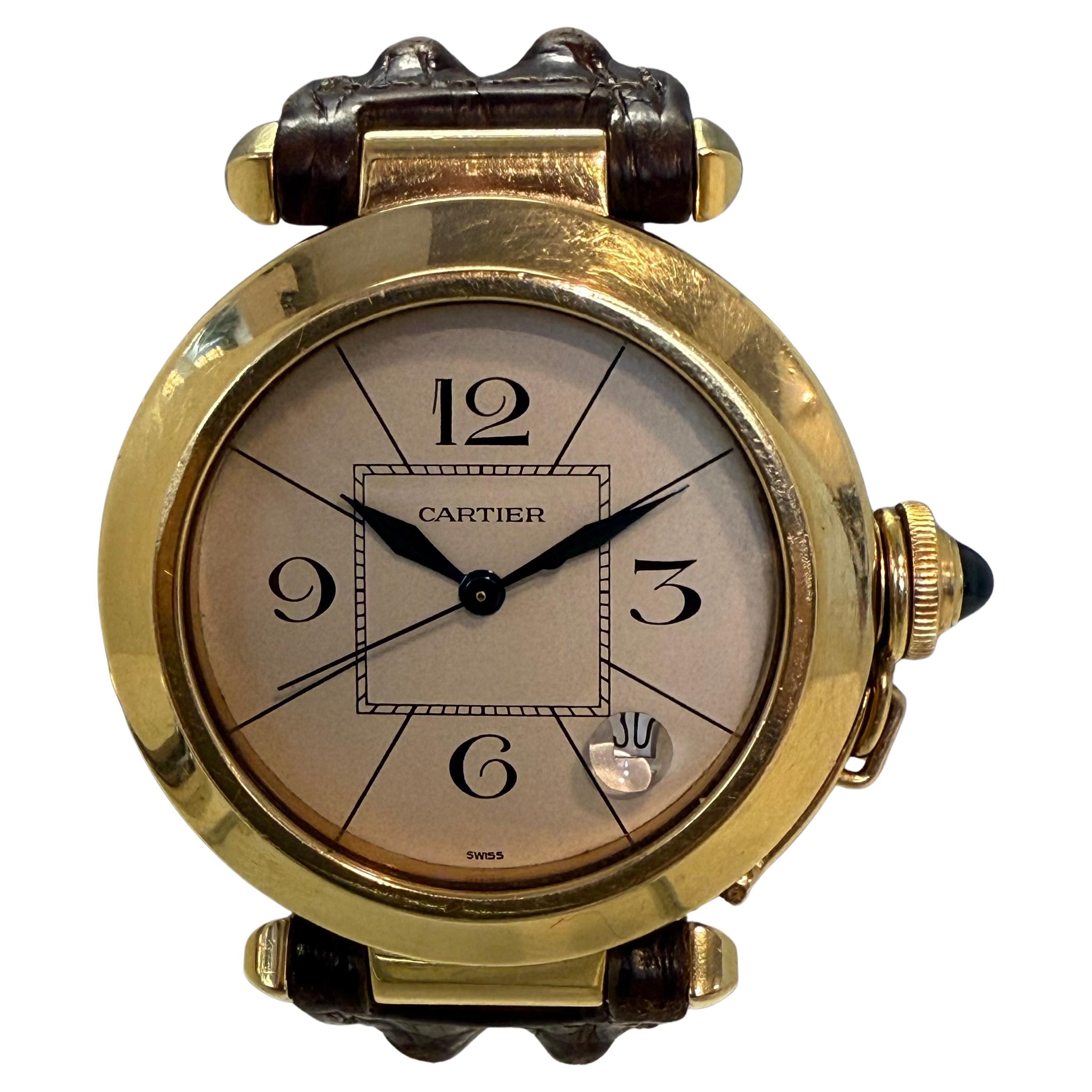 1985 Extrem seltene Cartier Pascha 18KT Gold im Angebot
